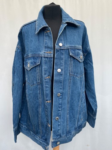 H&M Men's Blue Denim Jacket Size L Cotton Casual