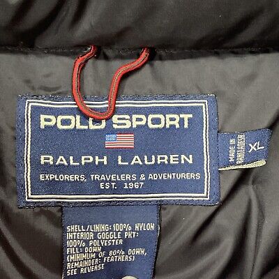 Vtg Polo Sport Ralph Lauren 90s Red Down Puffer Jacket Full Vtg Polo Sport Ralph Lauren 90s Red Down Puffer Jacket Full