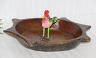 Antique Wooden Dough Kneading Parat Bowl Original Old Hand Carved