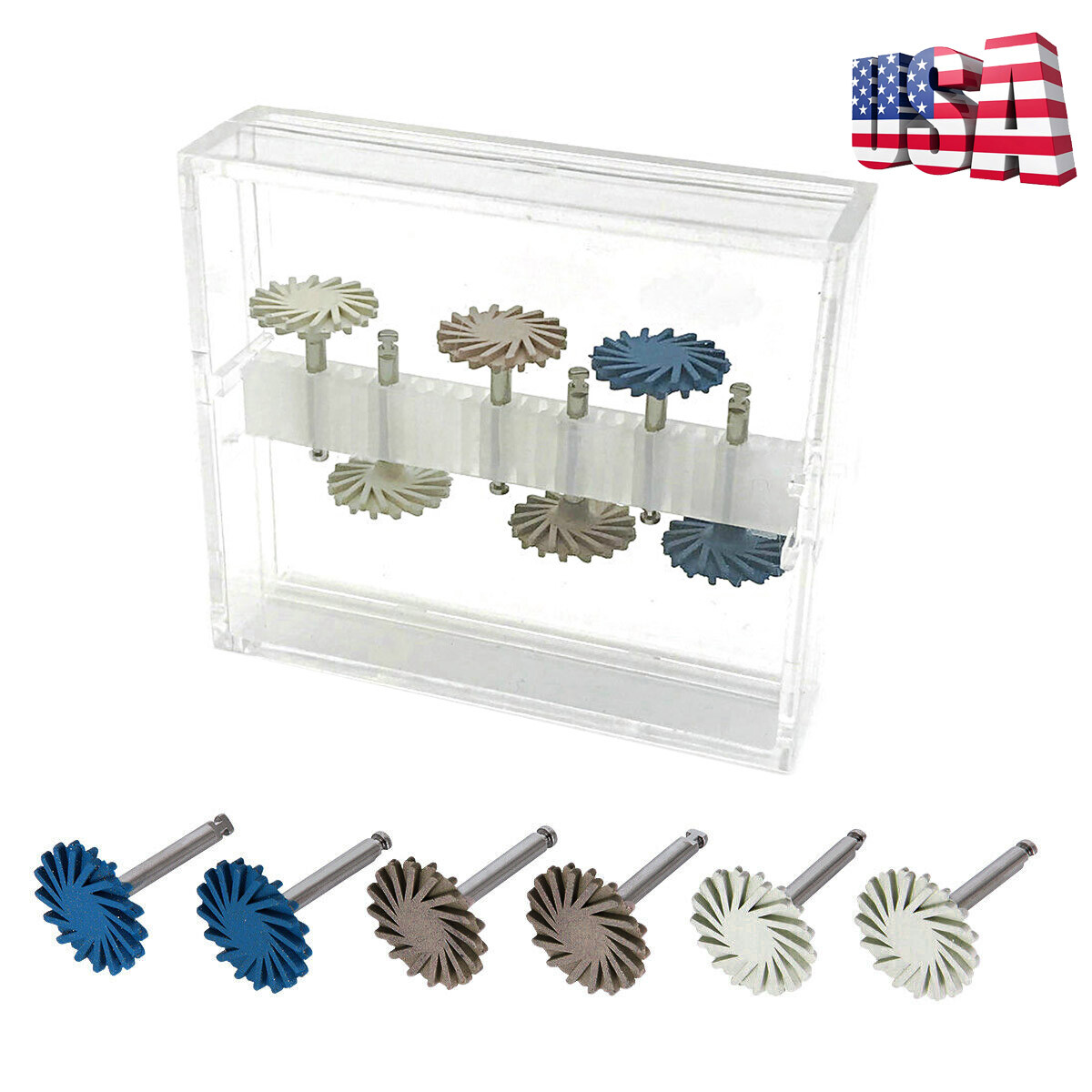 Kit De 6 Pièces Disques/roues De Polissage Diamant Pour Résine Composite Dentaire - Neuf