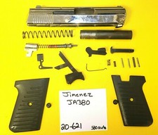Jimenez Ja 380 Cal Chrome Slide Bbl Black Grips Gun Parts 21-621