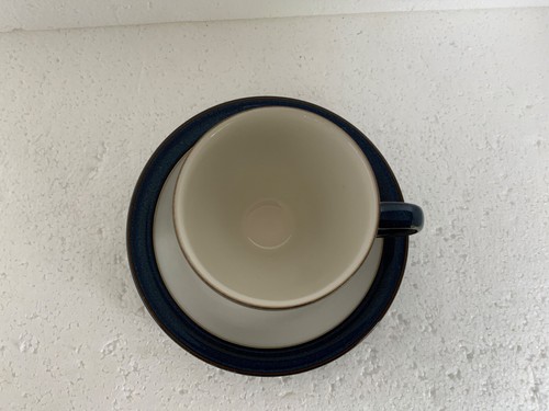 Denby Boston Blue Footed Coffee / Espresso Cup & Saucer (6 Available) - Picture 2 of 5