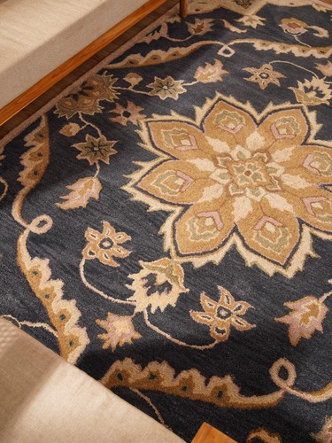 Eco-Friendly Hand Tufted Wool Area Rug Floral Charcoal BBH Homes BBK00687 - Picture 5 of 156