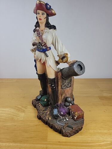 Statua cannone pirata donna Myth & Legends Summit Collection 1997 10” usata - Foto 9 di 16