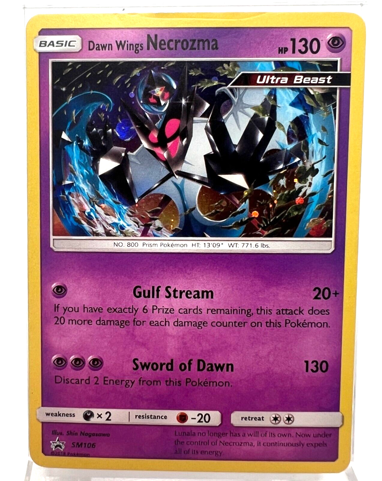 Dawn Wings  Necrozma SM106 Black Star Promo Pokémon Card 2018 LP/MP
