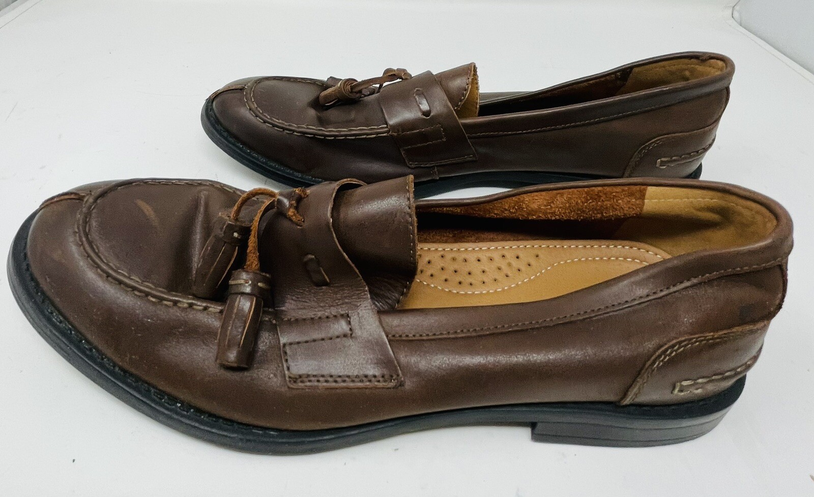 Robert Wayne Leather Brown Slip-On Split Toe Loaf… - image 2