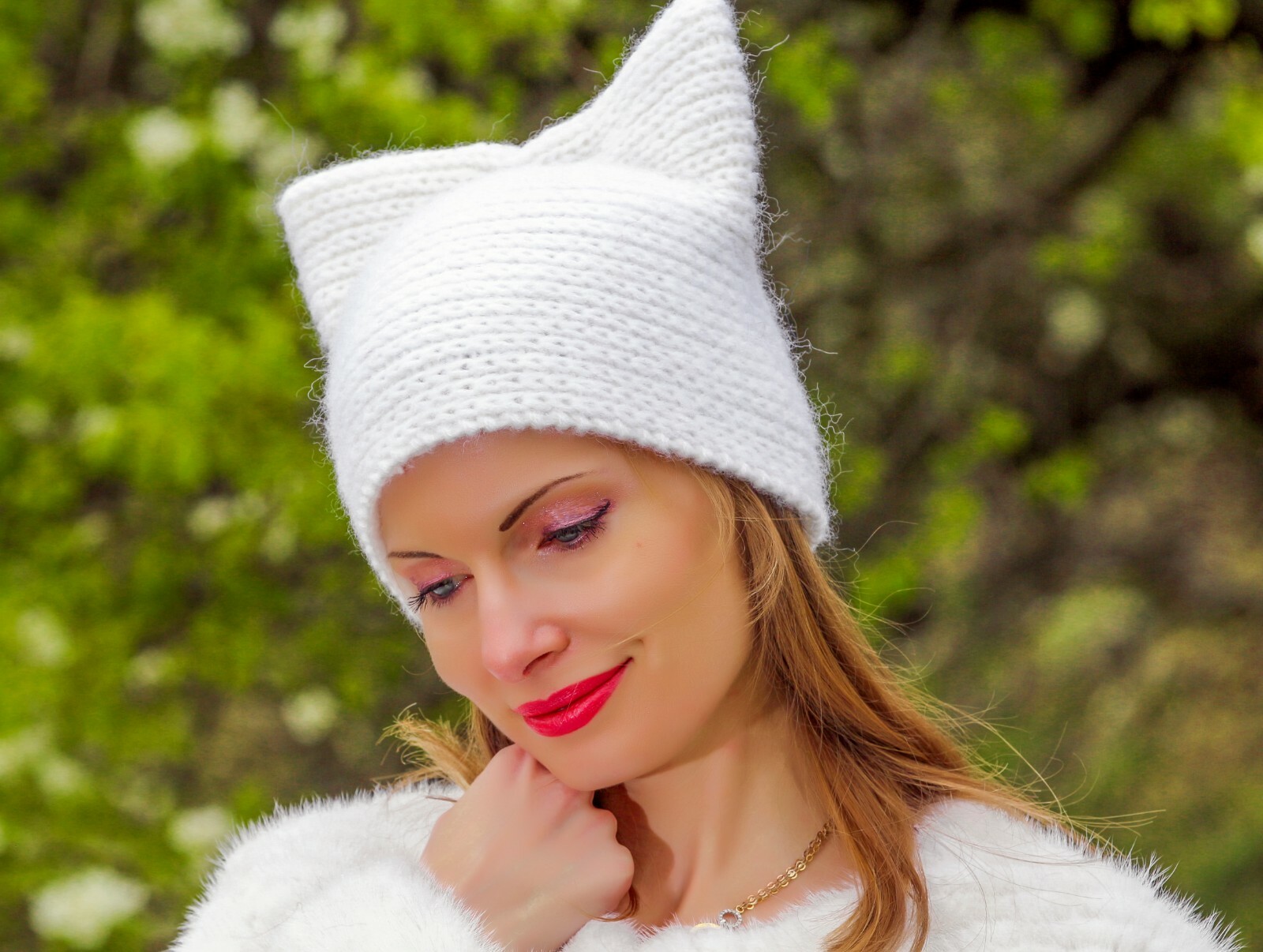 Interminable subtítulo jurado Kitty hat cat wool beanie hand knitted soft warm skullcap hat SUPERTANYA  SALE | eBay