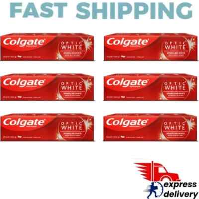 SCHNELLER VERSAND 6X Colgate Optic White Sparkling White Whitening Zahnpasta,...