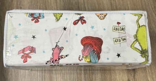 NEW Dr. Seuss Grinch 4-Piece Queen Sheet Set ~ Christmas Holiday ~ 100% Cotton - Picture 2 of 4