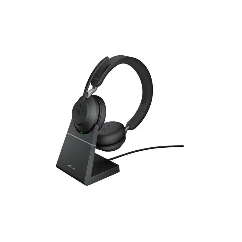 Jabra Evolve2 65 MS Stereo Wireless Headset Charging Stand USB