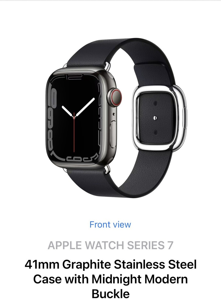 Apple Watch Series 7 GPS + Cellular, 41mm Graphite Stainless Steel  