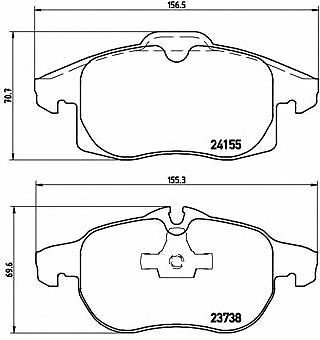 BREMBO Front PADS for CHEVROLET VECTRA 2.2 2002-2004 - Picture 2 of 8