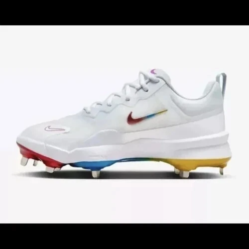 Nike Force Zoom Trout 9 Pro Metal Baseball Cleats Rainbow FB2907-106 Men Size 7 - Image 2 of 4