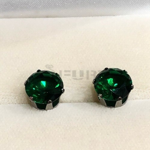 6MM Stud Earrings Champagne Pink Red Round Crystal CZ Stone Surgical Steel 2Pcs - Picture 58 of 133
