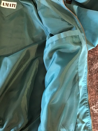 Vintage 90s Bomber Jacket Windbreaker Men’s XL Teal Full Zip Pockets Casual Dad - Picture 9 of 9