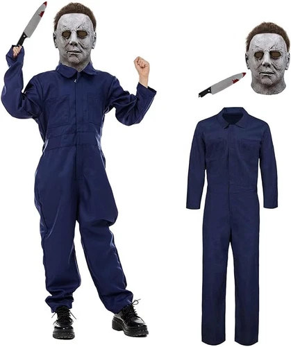 Halloween Michael Myers Costume for Kid Halloween Cosplay Outfits Cosplay Set - Picture 3 of 7