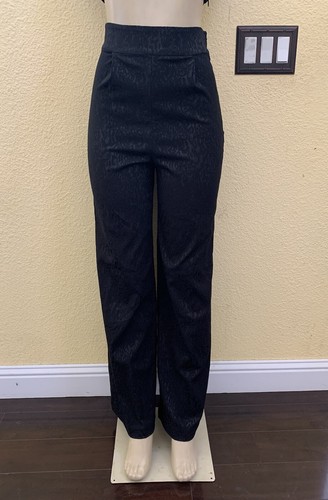 NWOT Free People Size 4 Black Jacquard Animal Print Crop Top & Pants 2pc Set - Picture 3 of 16