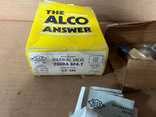 ALCO Controls 200RB 6F4T solenoid valve less coil 1/2" inlet 1/2" outlet new - Picture 2 of 3