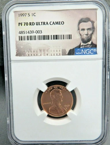  1997 S 1C SPECIAL PORTRAIT LABEL NGC PF 70 RD  ULTRA CAMEO LOW MINTAGE LOW POP