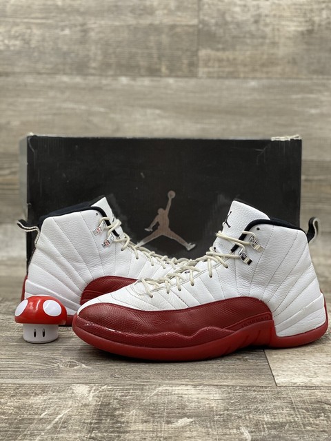white and red jordan 12 retro