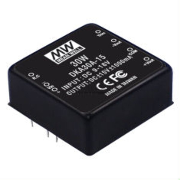 Meanwell DKA30B-12, Dc Dc-Wandler, 18-36V, ±12V ±1250Ma 30W-image