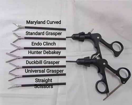 Laparoscopic Grasper Scissors Dissectors Surgical Handle Instruments 5mm 330mm - Picture 8 of 10
