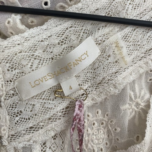 LoveShackFancy Cheri Dress NWT Cream Size 4 - Picture 14 of 19