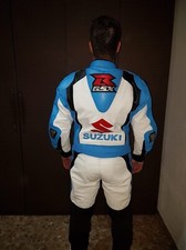 SUZUKI Biker Lederkombi Leder Bikeranzug Rennen Motorrad Lederjacke Hose52,54,56