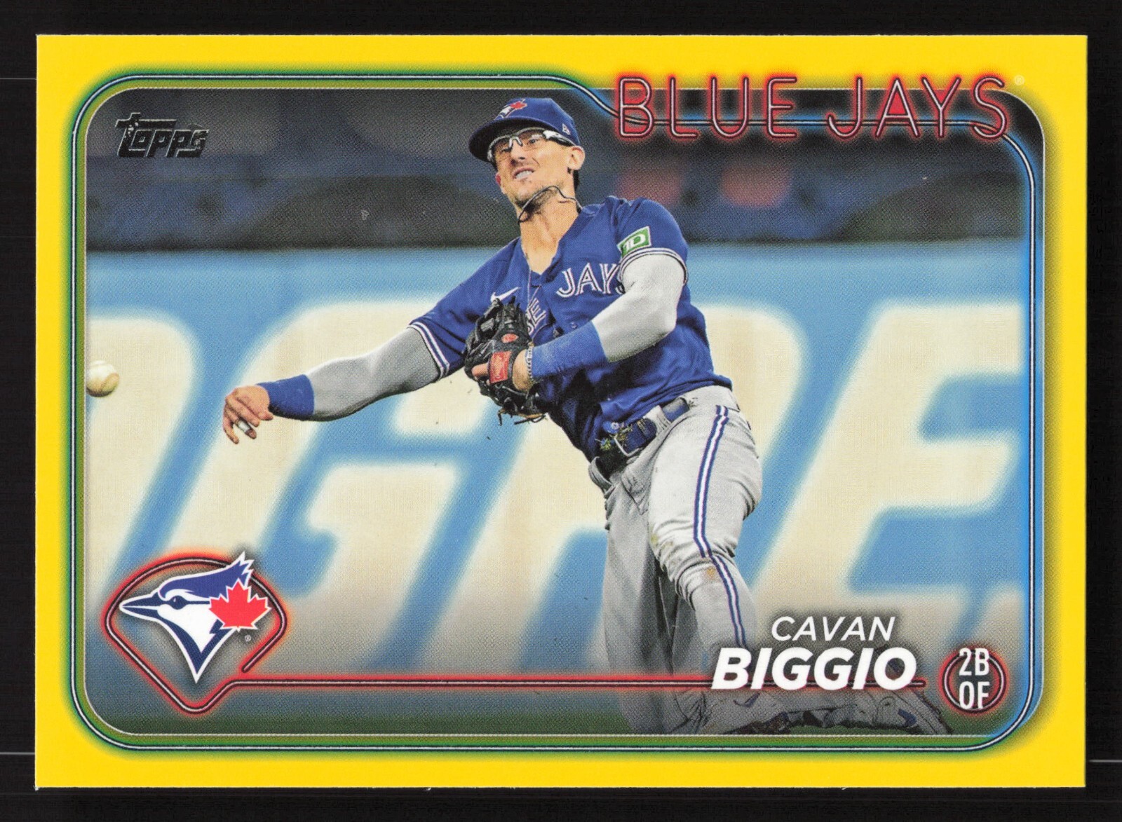 Cavan Biggio Yellow 2024 Topps #47 Toronto Blue Jays