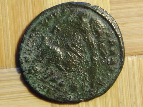 Costanzo II AE follis. 351-355 AD. ANTICA MONETA IMPERIALE ROMANA, pulita. - Imagen 2 de 5