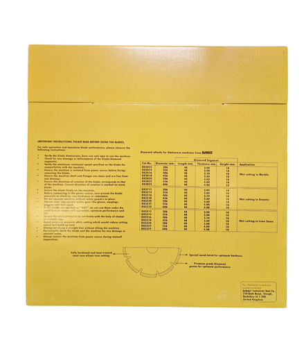 Dewalt 306 mm Klinge DX3012 Industriequalität Diamantklinge Nassschneiden für Marmor - Bild 5 von 6