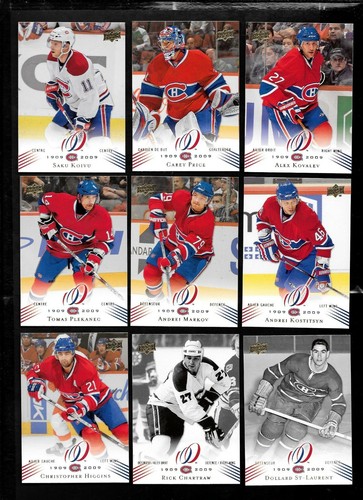 2008-09 MONTREAL CANADIENS CENTENNIAL 100th 1-200 + 50 CENTS & BANNER SEE LIST - Picture 176 of 267