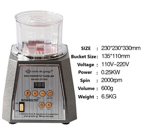Magnetic Tumbler 130mm Jewelry Polisher & Finisher Super Finishing Polishing - Picture 1 of 4