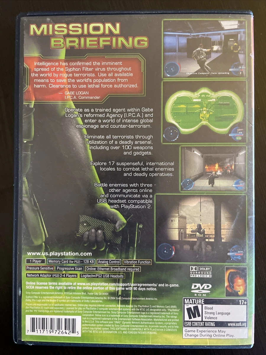 Syphon Filter The Omega Strain PlayStation 2 PS2 Case Game No Manual
