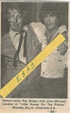 1978 MICHAEL LANDON TV GUIDE AD CLIPPING W/ RAY BOLGER ON LITTLE HOUSE 