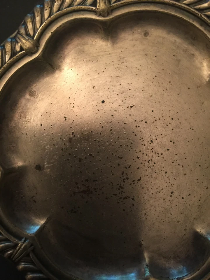 Небольшой круглый серебряный поднос для безделушек Gorham Co. 050 Silver S. The Gerlach Mark - Изображение 4 из 4