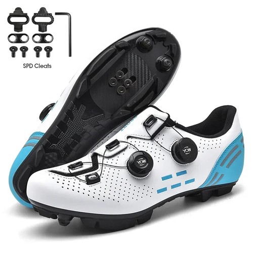 Men's Cycling Shoes Non-slip MTB Road Bicycle Speed Pedal Sneaker with Spd Cleat - Picture 18 of 45