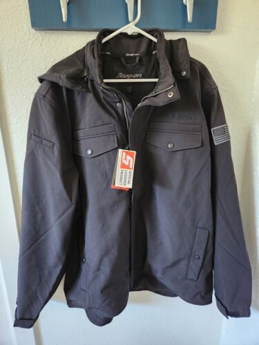 New 2024 Snap On Black Winter Jacket Insulated With Hood XL