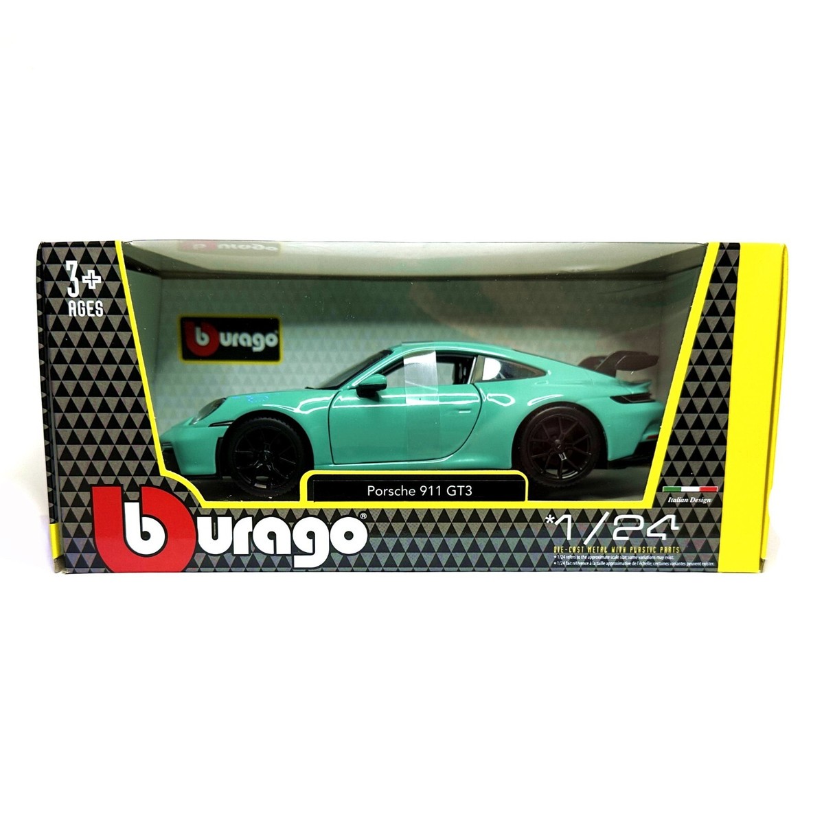 Bburago 1:24 Diecast Blue Porsche 911 GT3 Scale Model