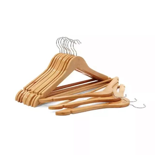10-120pcs Wooden Clothes Hangers Coat Pants Suits Coat Hangers Rack Wardrobe - Picture 18 of 24