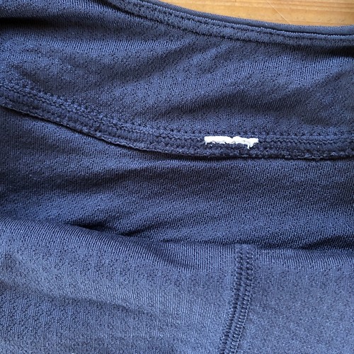 Lululemon Women's Tank Top Black White Heather Scoop Neck Ruching Bottom Small S - Picture 5 of 7