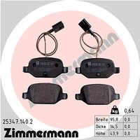 Zimmermann 25347.140.2 Bremsbelagsatz, Scheibenbremse FüR Abarth Fiat