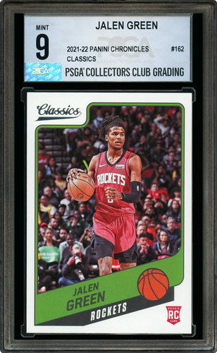 2021-22 Panini Chronicles Classics #162 Jalen Green RC Houston Rockets PSGA 9 - Picture 2 of 3