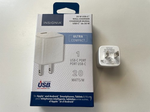 Lot de 4X - Chargeur Mural Insignia 20W USB-C Chargeur Rapide pour Ipad - Blanc - Photo 13 sur 21