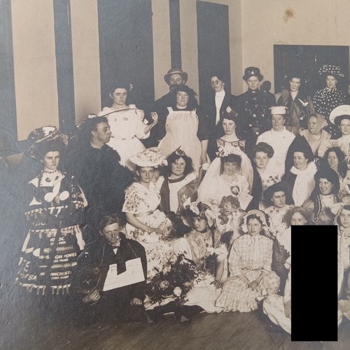 School Children Halloween Costume Portrait on Board Antique c.1920 Ghost Clown - Picture 3 of 10