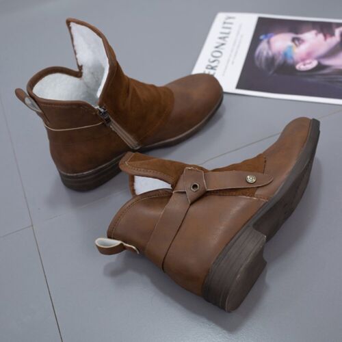 Women's Snow Boots for Autumn and Winter Casual Low Top Flat Heel Shoes Wear Res - Picture 2 of 36