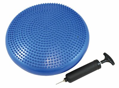 Ein blaues Stabilitätsscheibe Balance Pad Wackelkissen Knöchel Kniebrett MIT PUMPE