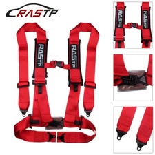 Red 4 Point 3" Racing Style Harness Belt 4PT Camlock Quick Release