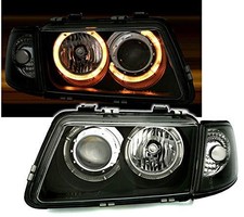 Colore Nero kg 960354 in Vetro Trasparente AD Tuning GmbH /& Co,Set di fari Angel Eyes