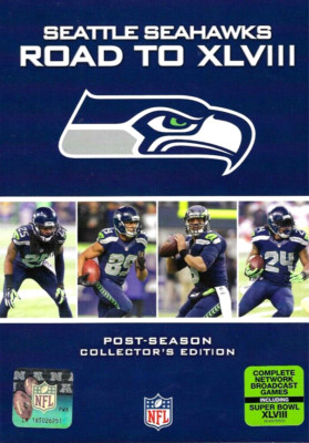 Seattle Seahawks Road to XLV111, NEW 3 DVD Collectors Edition, Games/ Super Bowl